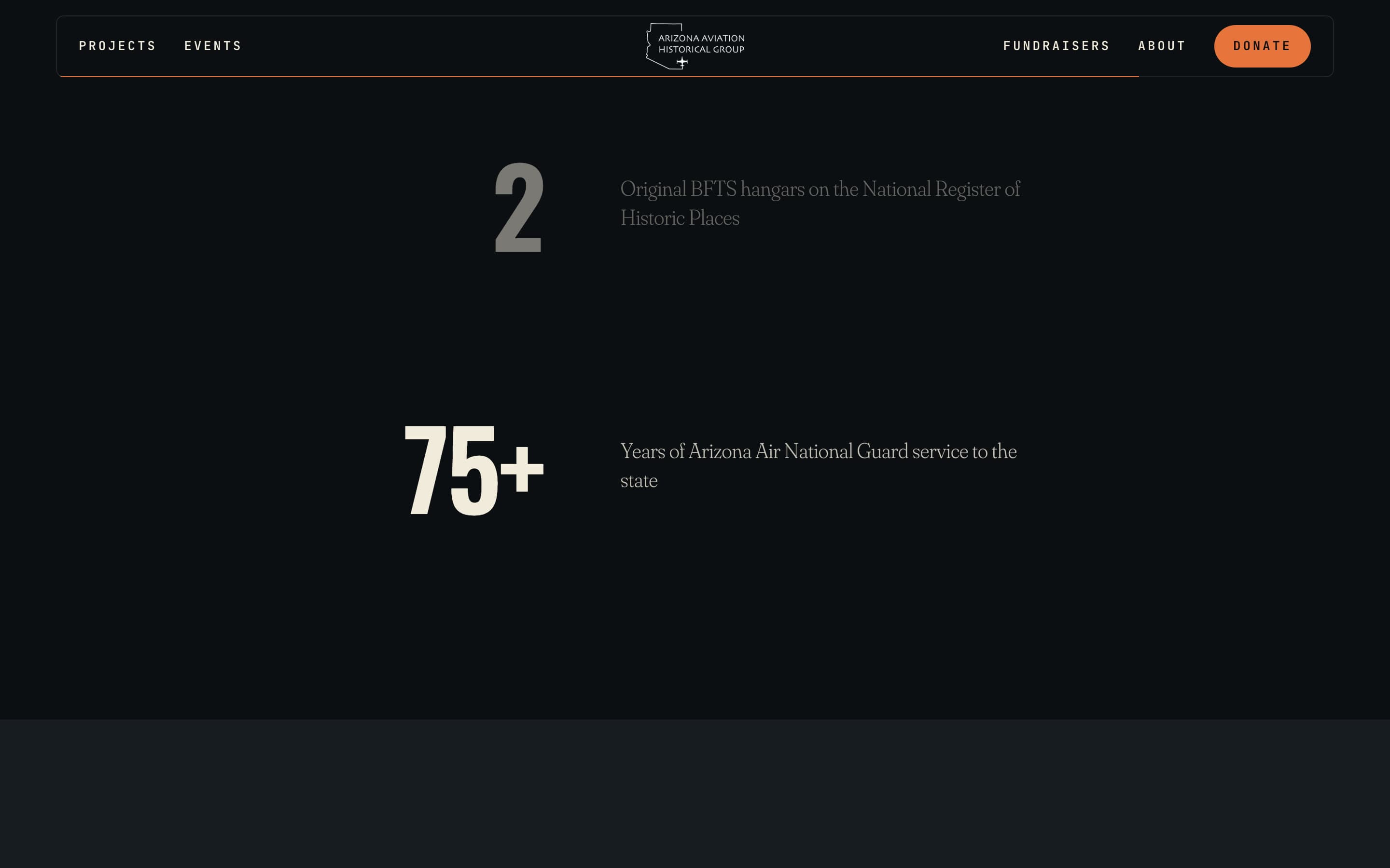The AAHG numbers section scrolling through its figures, from 1941 to 75+